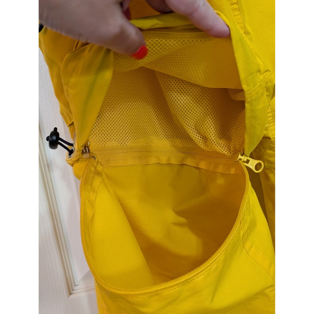 Vintage Y2K Yellow Convertible Parachute Cargo Pants Gorpcore Wide-Leg W/ Flaws - Picture 15 of 16